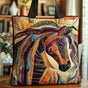 Multicoloured Mosaic Horse | Handmade Quilted Tote Bag