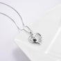 Collar with paw print and heart with infinity pendant | Handmade