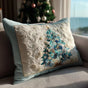 Festive Aquatic Shine | Handmade Padded Cushion Cover