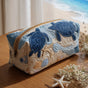 Blue Shells | Handmade Padded Make-Up Bag