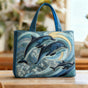 Ocean Dolphin | Handmade Quilted Tote Bag