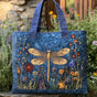 Golden Dragonfly | Handmade Quilted Tote Bag