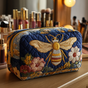 Bees and Flowers | Handmade Padded Make-Up Bag