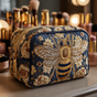 Bees and Flowers | Handmade Padded Make-Up Bag