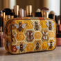 Bees in the Meadow | Handmade Padded Make-Up Bag