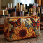 Blue Pattern | Handmade Padded Make-Up Bag