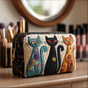 Glowing Cat | Handmade Padded Make-Up Bag