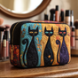 Curious Cat | Handmade Padded Make-Up Bag