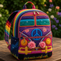 Quilted Boho Rucksack – Rainbow and Roses