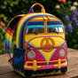Quilted Boho Rucksack – Bus in the Sunlight