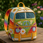 Quilted Boho Rucksack – Sunflowers and Daisies