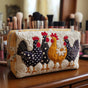 Cheerful Hen | Handmade Padded Make-Up Bag