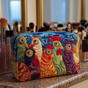 Chickens in the Garden | Handmade Padded Make-Up Bag