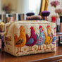 Cheerful Hen | Handmade Padded Make-Up Bag