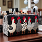 Hen in Nest | Handmade Padded Make-Up Bag