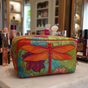 Dragonflies and Flowers | Handmade Padded Make-Up Bag
