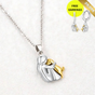 Lucky Dog Motif Necklace (+ FREE Earrings) | Handmade