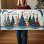 Snowy Pines Landscape | Handmade Quilted Table Runner