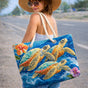 Marine Turtle II | Handmade Quilted Beach Bag