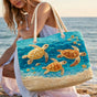 Golden Turtle Coast | Handmade Quilted Beach Bag
