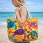 Coral Turtle Dreams | Handmade Quilted Beach Bag