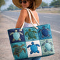 Blue Turtle | Handmade Quilted Beach Bag
