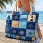 Nautical Blue | Handmade Quilted Beach Bag