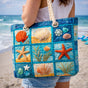 Coastal Shells | Handmade Quilted Beach Bag