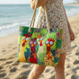 Funky Chicken | Handmade Quilted Beach Bag