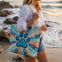 Paw Print | Handmade Quilted Beach Bag