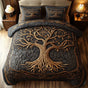 3-Piece Quilted Bed Set - Tree of Life