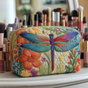Golden Dragonfly | Handmade Padded Make-Up Bag