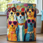 Happy Dogs | Handmade Quilted Laundry Basket