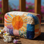 Delicate Sun Design | Handmade Padded Make-Up Bag