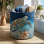 Marine Environment | Handmade Quilted Laundry Basket