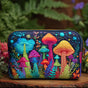 Peace Mushroom | Handmade Padded Make-Up Bag