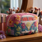 Floral Retro Travel Design | Handmade Padded Make-Up Bag