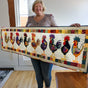 Rooster Parade | Handmade Quilted Table Runner