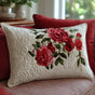 Garden of Roses Hearts | Handmade Padded Cushion Cover