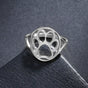 Delicate Animal Paw Ring – Open Stainless Steel Ring with Animal Motif | Handmade