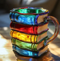 Colourful Book Mug | Handmade