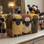 Sheep Trio | Handmade Padded Make-Up Bag