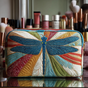 Vibrant Dragonfly | Handmade Padded Make-Up Bag