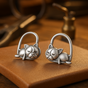 Sleeping Puppy Earrings Made of Sterling Silver | Handmade