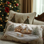 Cabin Under the Snow | Handmade Padded Cushion Cover