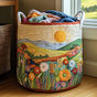 Radiant Sun | Handmade Quilted Laundry Basket
