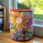 Sunflower in Bloom | Handmade Quilted Laundry Basket