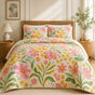 Colorful Spring Flower | Handmade Quilted Bedding Set LD11