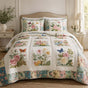 Vintage Botanical Floral | Handmade Quilted Bedding Set LD26