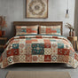 Rustic Autumn Patchwork | Handmade Quilted Bedding Set LD33